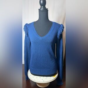 Lilly Pulitzer Nassandra Fringe Sweater in Oyster Bay Navy
